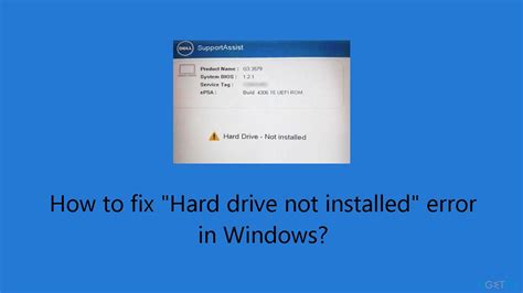 hard drive test failed disk not installed|hard drive not installed error.